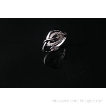 Anniversary Micro pave Silver CZ Jewelry Rings With Stones
